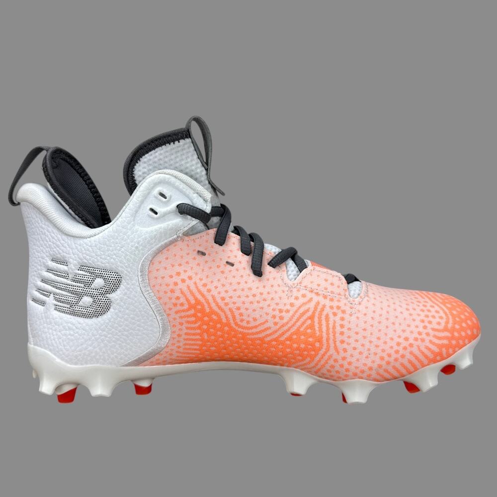 New Balance FreezeLX v3 Lacrosse Cleats Mens Size 8.5 Orange White FREEZ03 D Mid